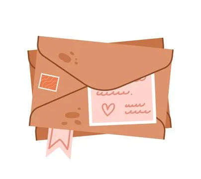 Stack of letters Illustrazione stock