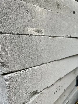 Stack of lightweight aerated concrete blocks stacked neatly Stock Photos