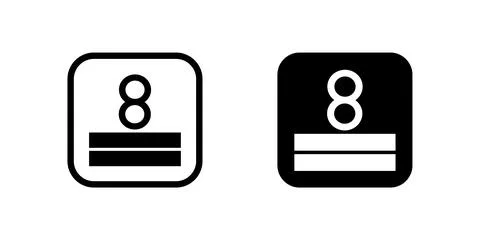 Stack limit symbol icons, indicating the maximum number of items that can b.. Stock Illustration