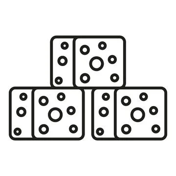 Stack of line art dice representing chance イラスト素材