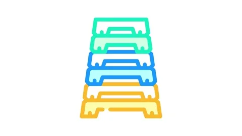 Stack lock animation Stock Footage 327255848