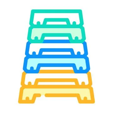 Stack lock color icon vector illustration Stock Illustration