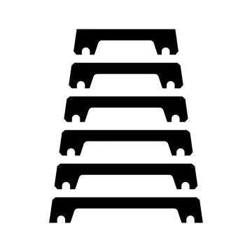 Stack lock glyph icon vector illustration Illustrazione stock