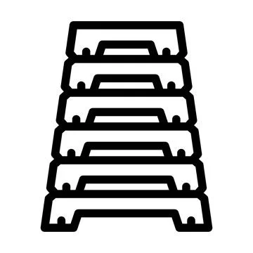 Stack lock line icon vector illustration 스톡 일러스트