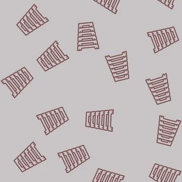 Stack lock line vector seamless pattern Stock Illustration