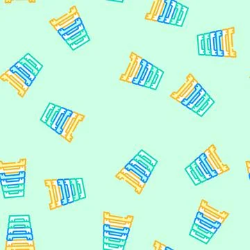 Stack lock vector seamless pattern Stock Illustration