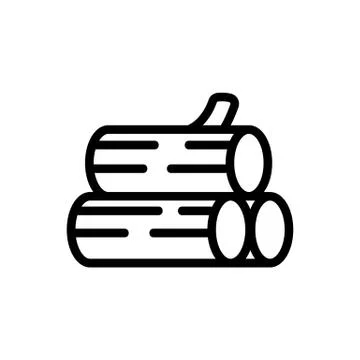 A stack of logs icon vector outline illustration 스톡 일러스트