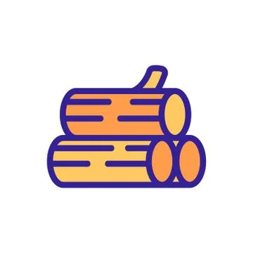 A stack of logs icon vector outline illustration 스톡 일러스트