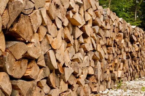 Stack of logs Stock Photos