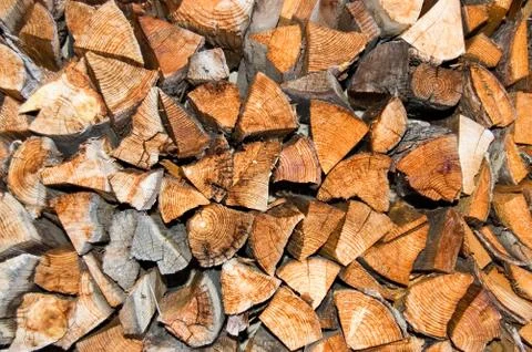 Stack of logs Stock-Fotos