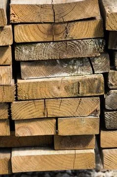 Stack of lumber for construction Stock-Fotos