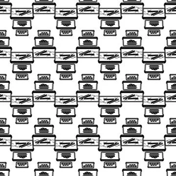 Stack of lunch box pattern seamless vector イラスト素材