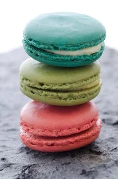Stack of macaroons biscuits Stock Photos