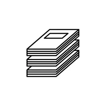 A stack of magazines icon. Element of knowledge for mobile concept and web apps Stock Illustration