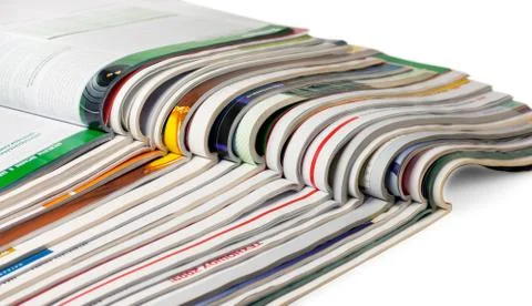 Stack of magazines Foto stock