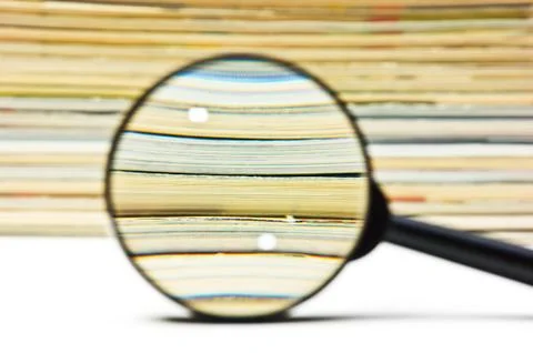 Stack of magazines 스톡 사진