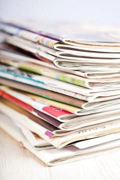 Stack of magazines Stock Photos