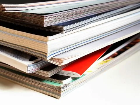 Stack of magazines Stock Photos