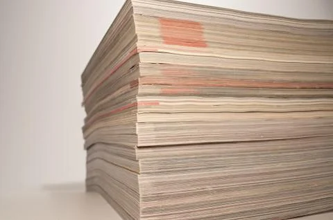 Stack of magazines Stock Photos