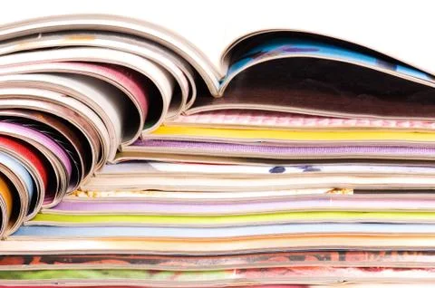 Stack of magazines Stock Photos