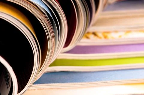 Stack of magazines Stock Photos