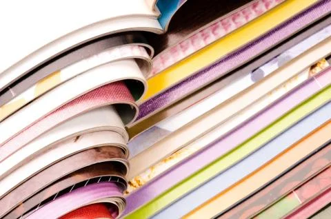 Stack of magazines Stock Photos