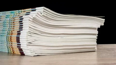 Stack of magazines 스톡 사진
