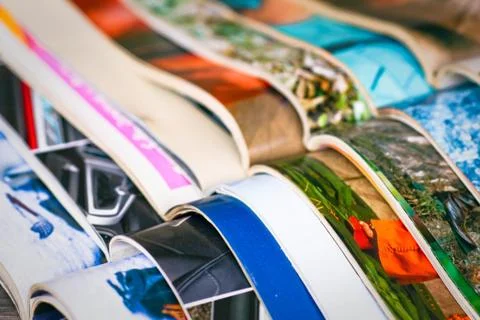 Stack of magazines Stock Photos