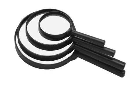 Stack of magnifying glasses Stock Photos