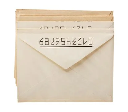 Stack of mail envelopes Stock Photos