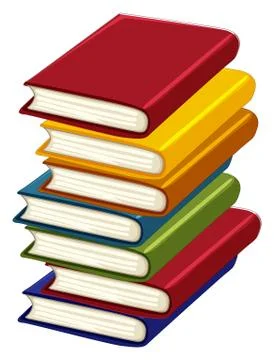 Stack of many books 스톡 일러스트