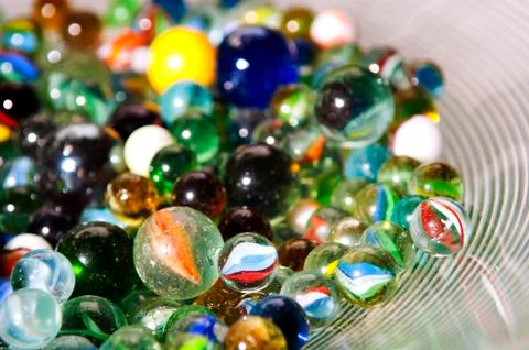 Stack of marbles Stock Photos