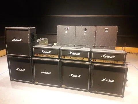 Stack of Marshall Amps Stock Photos
