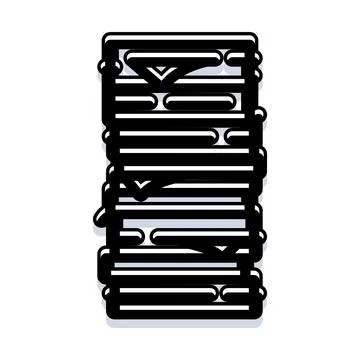 Stack of medical records illustration with flat design Illustrazione stock