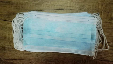 Stack of medicine masks disappears by one Stock Footage 152118104