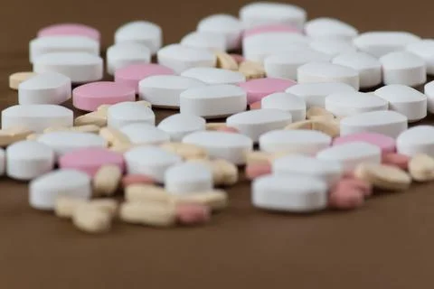 Stack of Medicine Pills Stock Photos