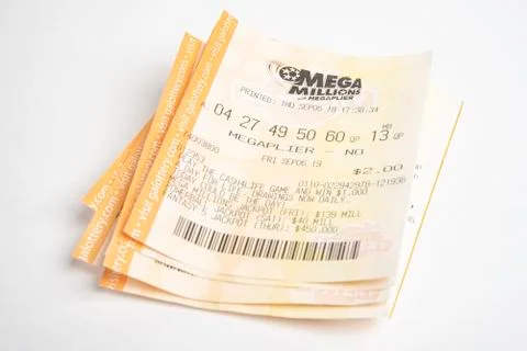 A Stack Of Mega Millions Tickets Stock Photos