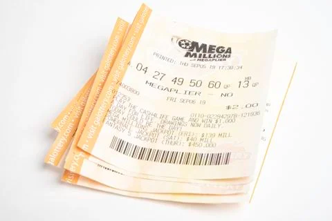 A Stack Of Mega Millions Tickets Stock Photos