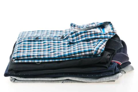 Stack of men shirt Foto stock