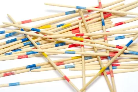 Stack of mikado sticks Foto stock