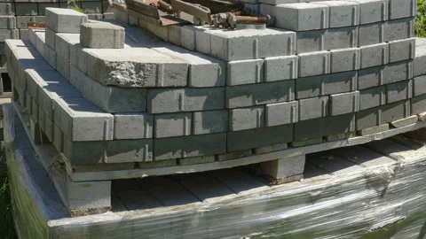The stack of military blocks on the hill in Estonia Stock Footage 202227961