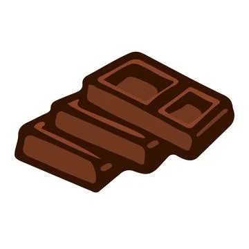 Stack of milk chocolate chunks Illustrazione stock