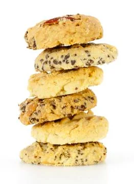 A stack of mixed fruit cookies Stock Photos