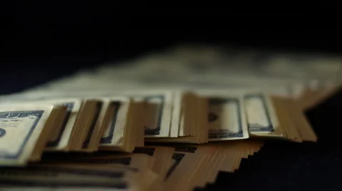 Stack of Money, American Dollars Video stock 41169495