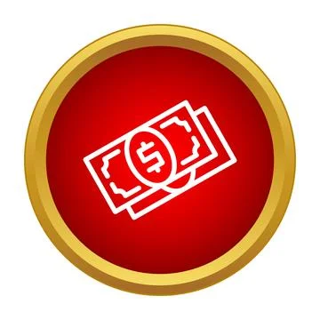 Stack of money bills with dollar sign icon Stock Illustration