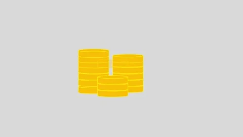 Stack of money Coins, Growing. Saving or Profit Increasing. 2d Animation Stock Footage 288443715
