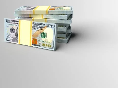 Stack of money dollars with blank finance background Stock-Illustration