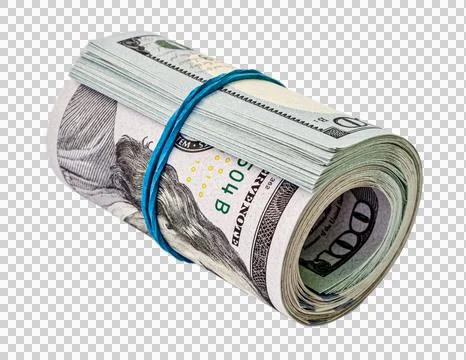 Stack of money dollars isolated. Financial concepts. png transparent Foto stock