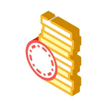 Stack money gold isometric icon vector illustration Stockillustratie