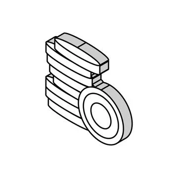 Stack money gold isometric icon vector illustration Stock Illustration